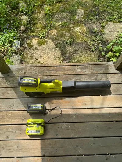 ryobi 40v lithium whisper series leaf blower 2 batteries , View more