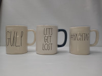 #Hashtag, Let's Get Lost & GULP Coffee Mugs  Magenta By Rae Dunn
