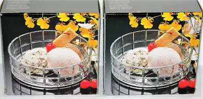 Pair Of Studio Nova Crystal Hostess Bowls 6 1/4" New, View more