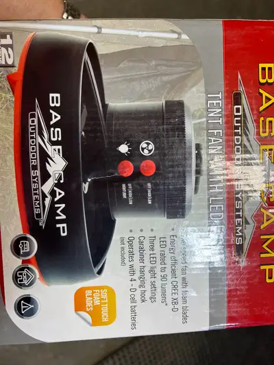 Tent fan with LED, View more