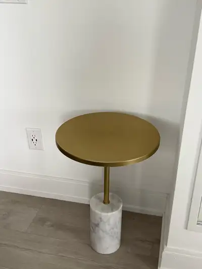 $200 Article Narro Brass and Marble Side Table, View more