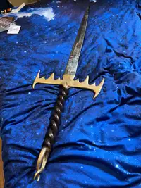 Hand forged Art piece beautiful unsharpened sword 