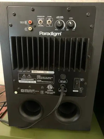 Nice sounding paradigm subwoofer
