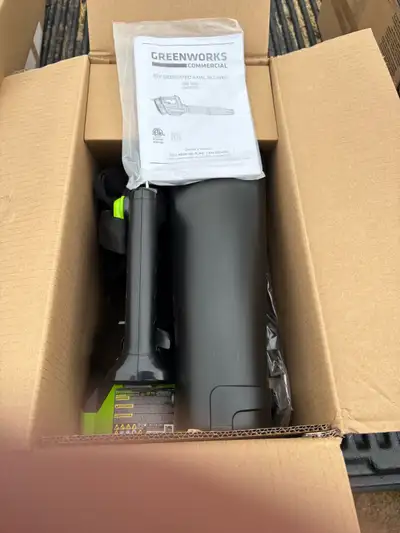 I'm selling a new Greenworks Commercial 82V Axial Blower Kit and Battery Support Harness. This high-...