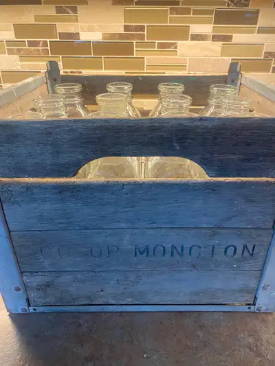 Wooden Co Op Moncton Case of Milk Bottles, View more
