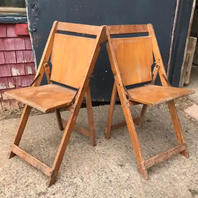 Maple Antique Folding School Chair-- price lowered, View more