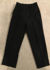 Black Satin Pants with Silk Side
