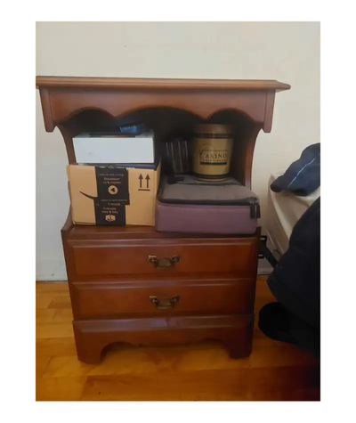 Table d'appoint lit tiroir / Nightstand Bed Side Table 1 drawer, View more