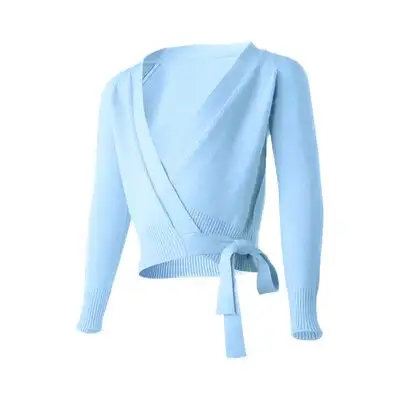 Ballet Dance Wrap Top Long Sleeve Knit Sweater Cardigan - NEW, View more
