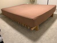 Queen size wood bed frame
