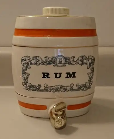 Vintage Royal Victoria Pottery Rum Decanter This is a vintage Royal Victoria Pottery Rum Decanter ma...