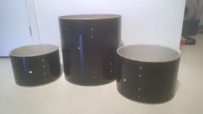 3 VTG 1970's-1980's Tama Drum Shells Black W/Zola 16, 13, 12 A+, View more