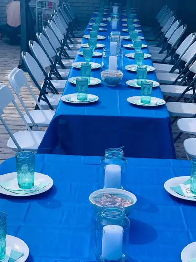 6ft Folding Table for rent -$8 each Folding chairs-$2 each No minimum order. Variety of chairs choos...