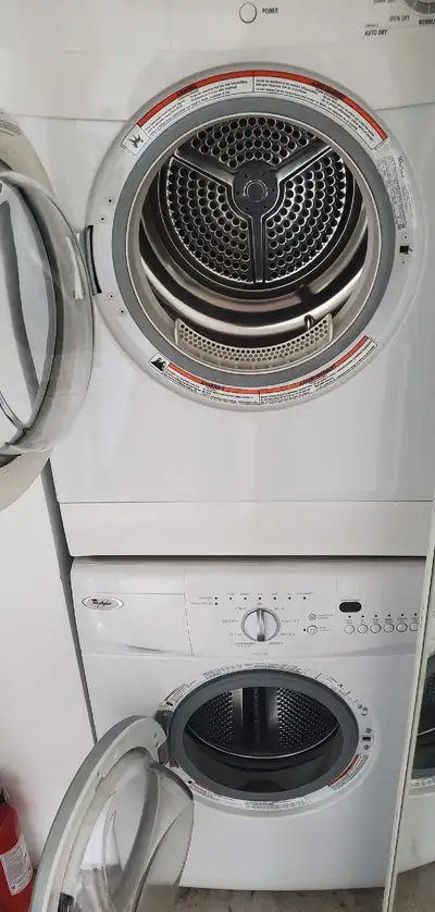 Frontload washer and dryer 24" whirlpool *(, View more