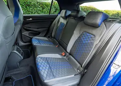 2022 to present VW Golf R Euro spec low profile rear headrests. Suited for cars with the cloth seati...