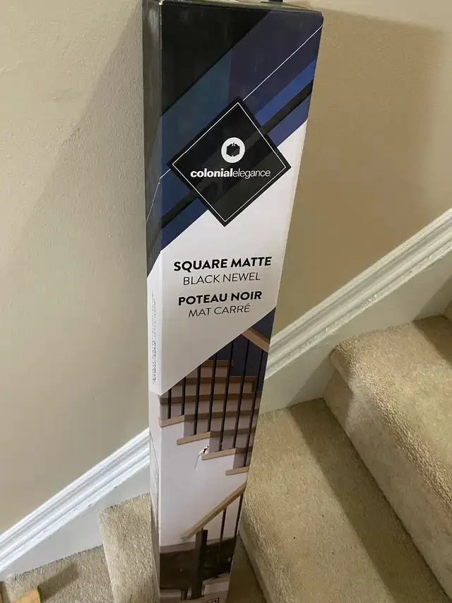 Square Black Matte Newel Post64840224880386120