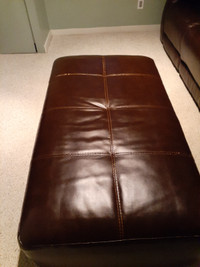 Large Durablend Leather Ottoman