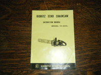 Echo CS-452VL Chainsaw Instruction Manual