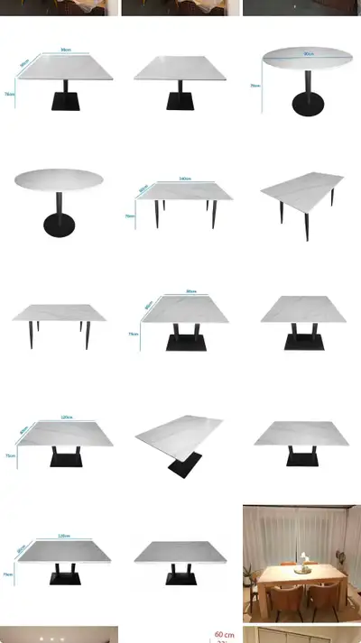 Brand New Variety Sintered Stone Dining Tables From $199 to $699, View more