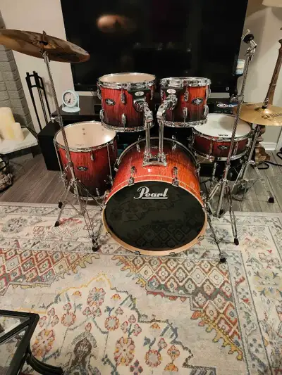 5 pc. Pearl Vision Birch drums, hardware, Sabian cymbals., View more