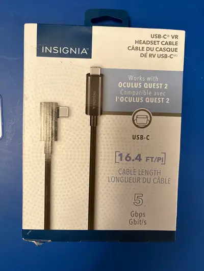 Insignia Oculus Quest 2 USB-C VR cable 16ft, View more
