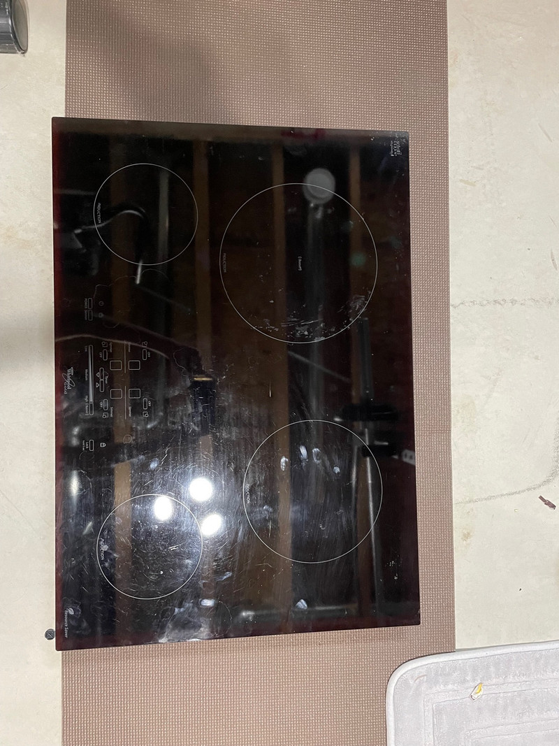30” Whirlpool induction cooktop glass WPW10328518 Stoves, Ovens