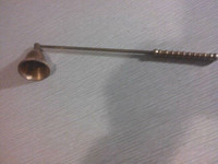 Vtg.Candle snuffer-solid brass-good cond.
