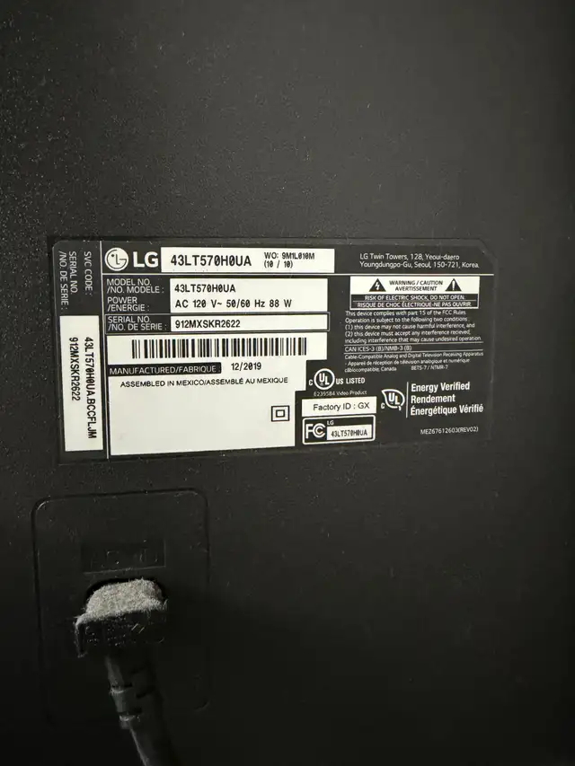 LG Flat screen TV for Sale 43" in TVs in Mississauga / Peel Region - Image 5