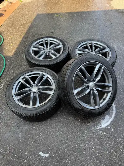 Winter Audi rims and tire set of 4 18 Inch Audi rims S line rims Audi wheels • Set of 4 • 5x112 Bolt...
