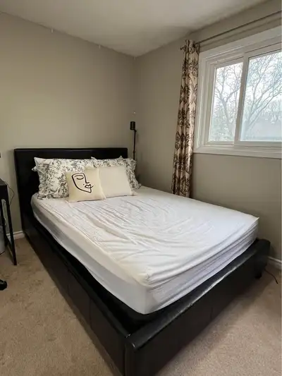 Brand new beautiful leather faux bed frame for sale, View more