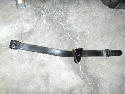 Vintage Leather Belt With Handcuff Holster. As seen for $50. No interest in less. Not sure if RCMP o...