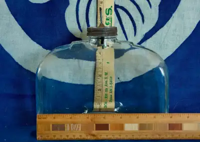 Vintage Japanese glass bottle/vase, View more
