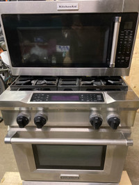 Kitchenaid stove and microwave