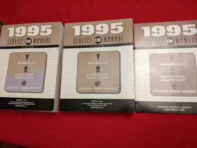 Complete service manual kit from GM for 1995 Bonneville/ 88/ Le Sabre and Park Avenue. It will be th...