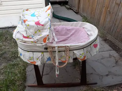 baby bassinets with bedding + Jolly Jumper Rocking Bassinet Stand bassinet made by straws for up to...