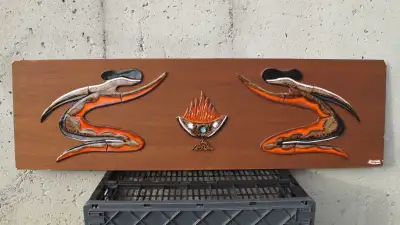 ** Likely still in storage at BMS on Thu 30 Oct 2025. ** Mid century modern Maurice Chalvignac walnu...