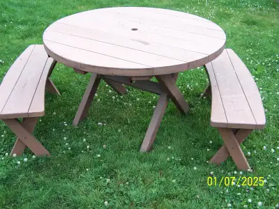 WOOD PATIO TABLE ONLY, View more