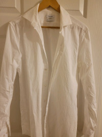 Men's Cotton White Dress Shirt Size 15/33