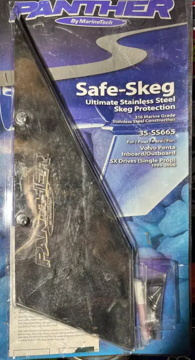 Skeg guard for Volvo Penta SX outdrive. New in package, never opened or installed. Package has scrat...
