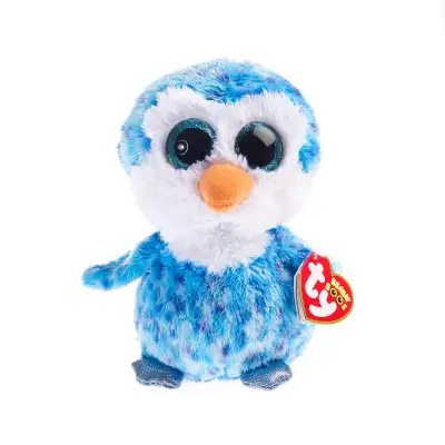 Ty Beanie Boo Plush Ice Cube Penguin Blue Glitter Eyes Size 7", View more