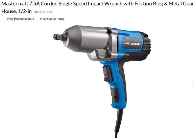 Impact Wrench 1/2 inch from Mastercraft 7.5A in Power Tools in City of Toronto - Image 5