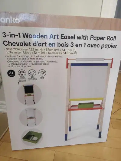 3 in 1 Wooden Art Easel New in Box , View more