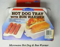 MICROWAVE HOT DOG TRAY /BUN WARMER,