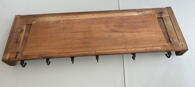  Vintage wooden coat rack, with mirror 44x13 in Home Décor & Accents in London - Image 2