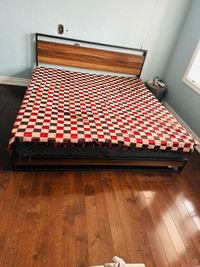 King size bed (Mattress + Frame)