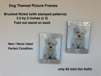 Dog Themed Picture Frames (2) - 3.5 by 5 inches - only $5