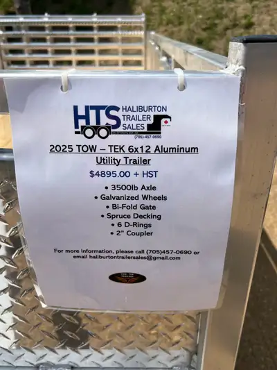 Haliburton Trailer Sales 705 457 0690 Utility Trailers in Stock! Variety of Sizes 6 x 12 $4 895 + HS...