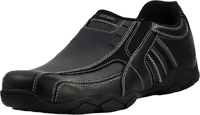 BRAND NEW Men's Skechers Slip-On Black Leather Loafer (Size 10), View more