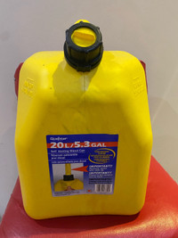 20 Litre 5 gallon Yellow Plastic Gas Can