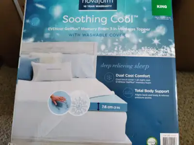 Novaform EVENcor GelPlus Memory Foam 3" Mattress Topper for sale, View more
